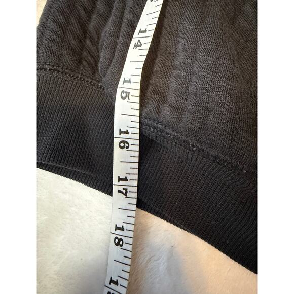 Offline by Aerie Hoodie Quilted Cropped Warm Black Pullover Cozy Small - Picture 6 of 8